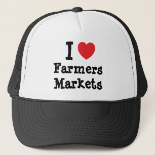 I love Farmers Markets heart custom personalized Trucker Hat