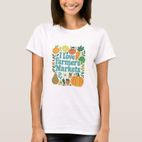 I Love Farmer's Markets Teal Retro Art
