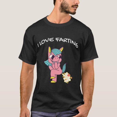 I Love Farting Men Unicorn Pups Worlds Best T_Shirt
