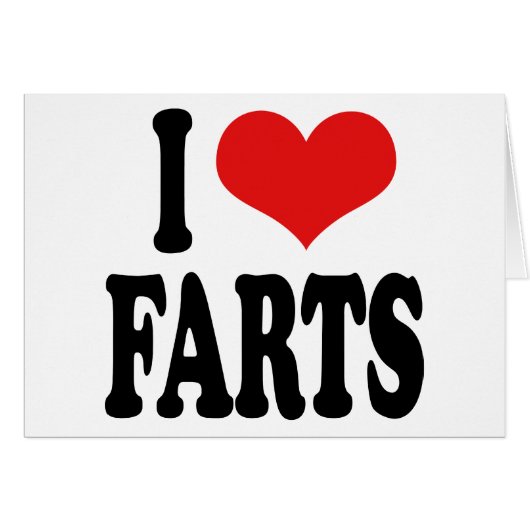 I Love Farts Cards (Front Horizontal)