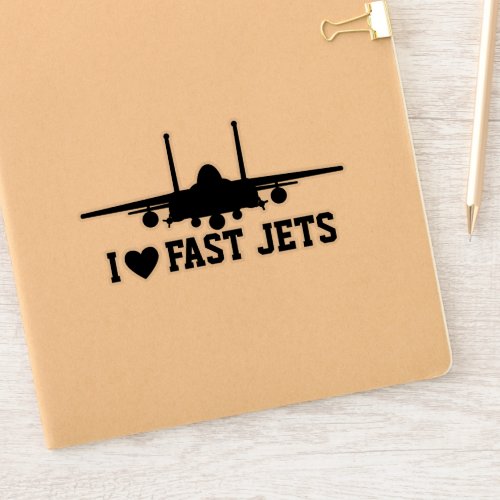 I Love Fast Jets Black Strike Eagle Sticker