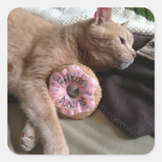 I Love Fatboy's Donuts! Square Sticker