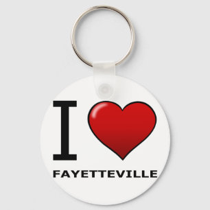 I LOVE FAYETTEVILLE, NC - NORTH CAROLINA KEYCHAIN