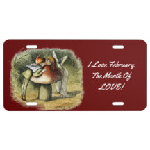 I Love February License Plate
