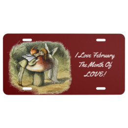 I Love February License Plate