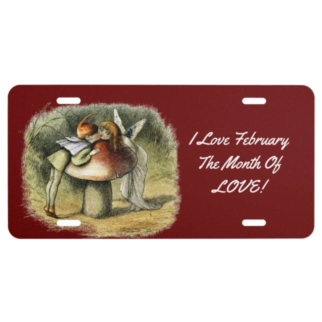 I Love February License Plate (Front)