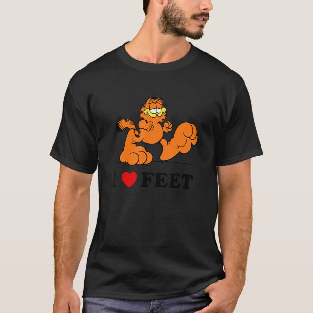 I Love Feet Cat Cute Animal Pet Owner T-Shirt (Front)