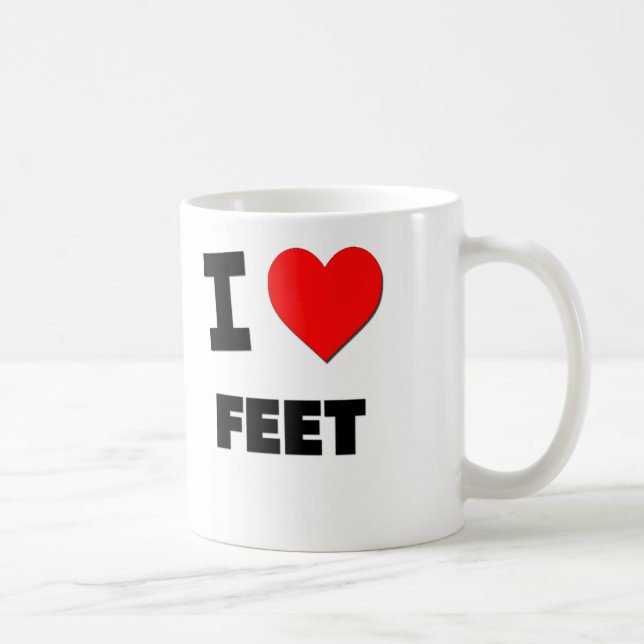 I Love Feet Coffee Mug (Right)