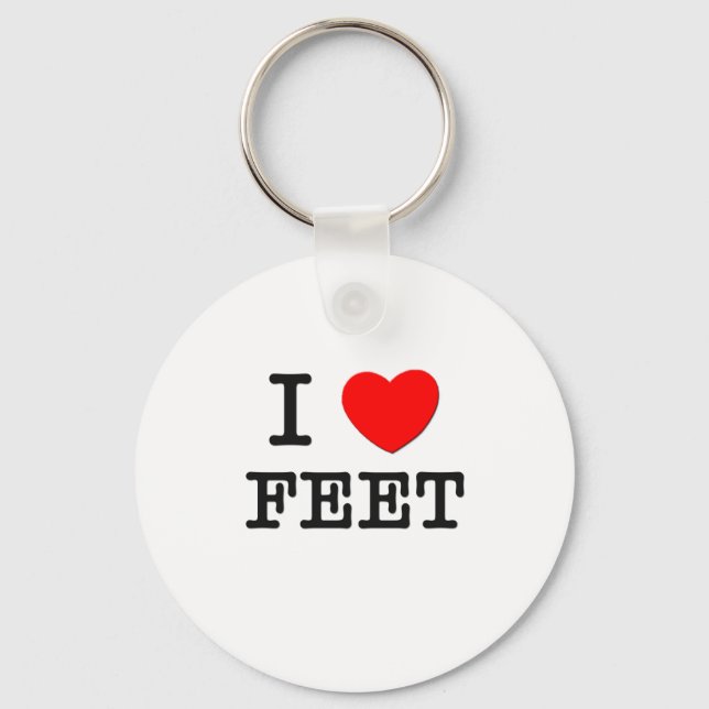 I Love Feet Keychain (Front)