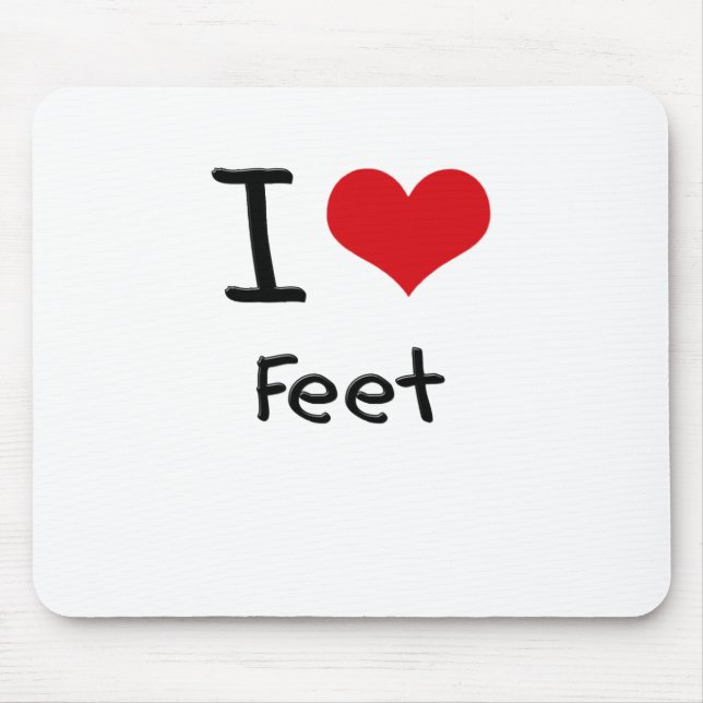 I Love Feet Mouse Pad (Front)