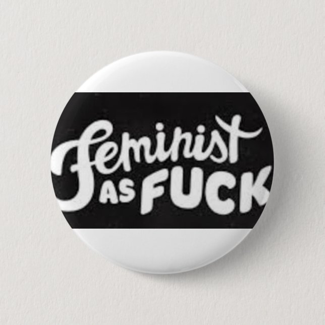i love feminism pinback button (Front)