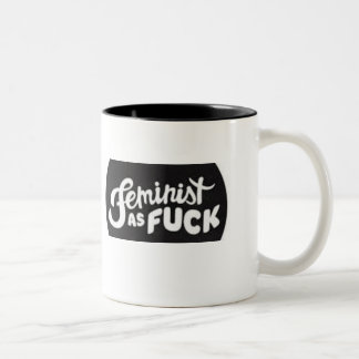 I love feminism Two-Tone coffee mug