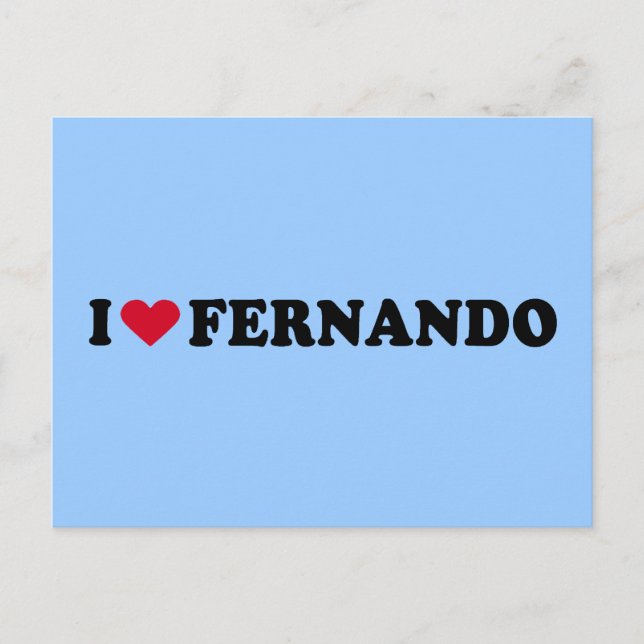 I LOVE FERNANDO POSTCARD (Front)