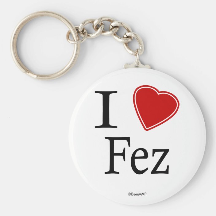 I Love Fez Keychain