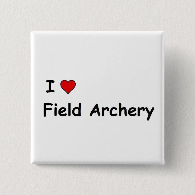 I Love Field Archery Button (Front)