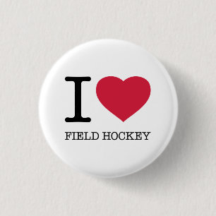 I love Field Hockey Button