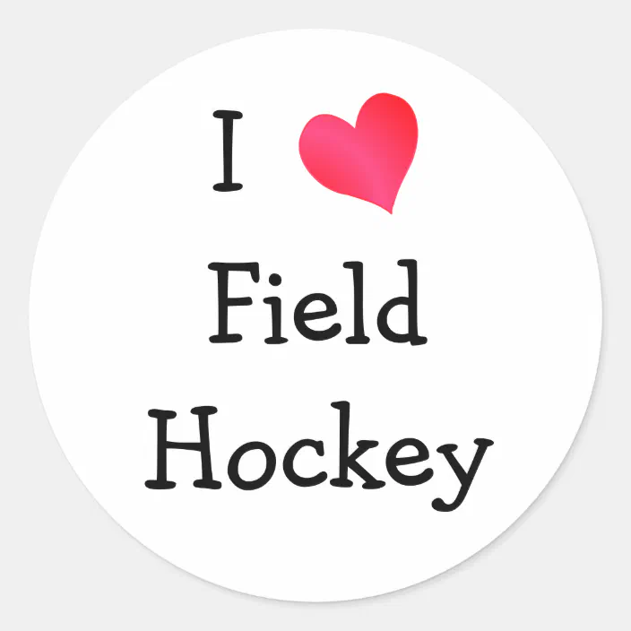 I Love Field Hockey Classic Round Sticker Zazzle Com<script async src=