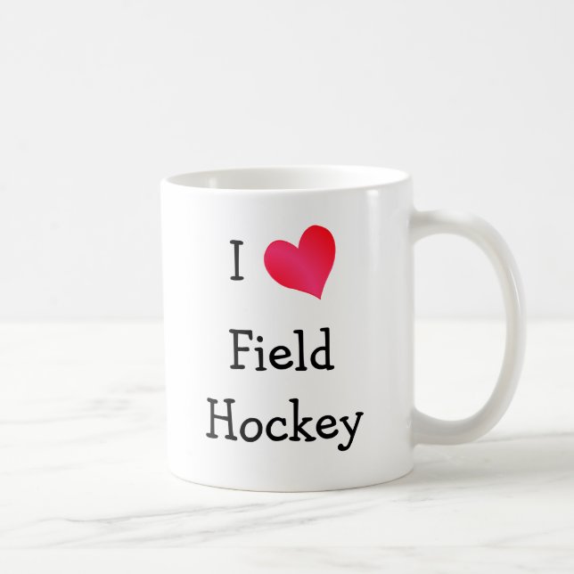 I Love Field Hockey Coffee Mug (Right)