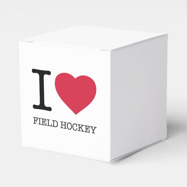 I love Field Hockey Favor Boxes (Front Side)