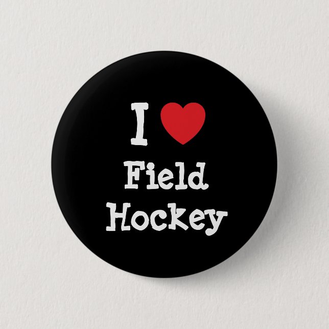 I love Field Hockey heart custom personalized Pinback Button (Front)