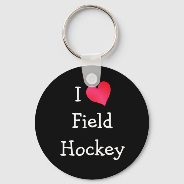 I Love Field Hockey Keychain (Front)