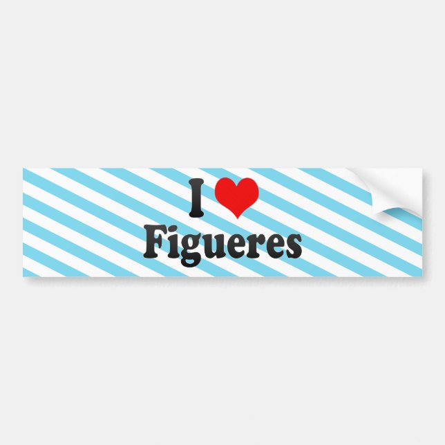 I Love Figueres, Spain Bumper Sticker (Front)