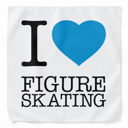 I LOVE FIGURE SKATING BANDANA