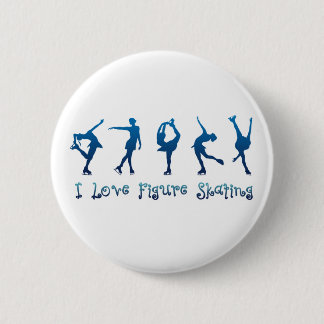 I love figure skating- blue button