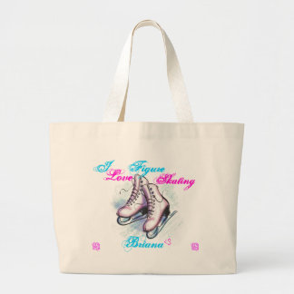 I love Figure Skating, Briana Large Tote Bag