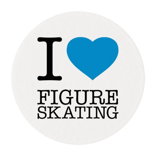 I LOVE FIGURE SKATING EDIBLE FROSTING ROUNDS