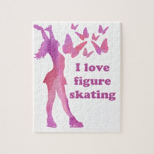 I Love Figure Skating Giftware Jigsaw Puzzle