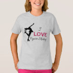 I Love Figure Skating, Girls Sweatshirt T-shirt at Zazzle