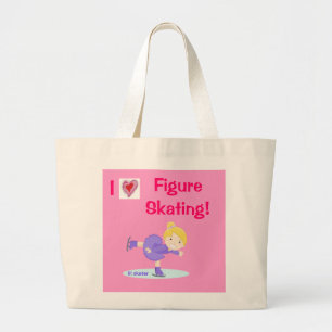 I love Figure Skating! jumbo tote bag