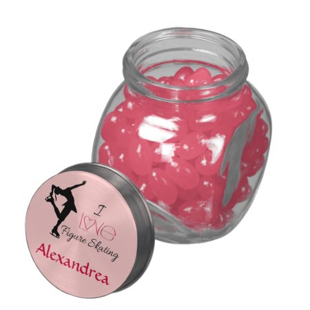 I Love Figure Skating - Personalize Candy Jar