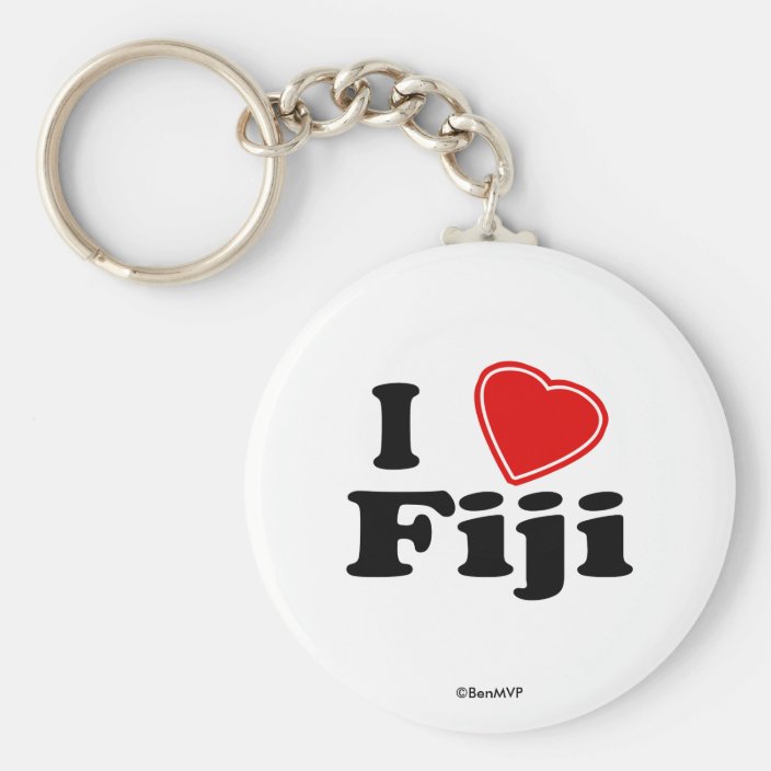 I Love Fiji Keychain