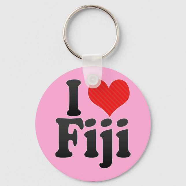 I Love Fiji Keychain (Front)