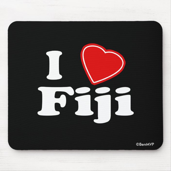 I Love Fiji Mouse Pad