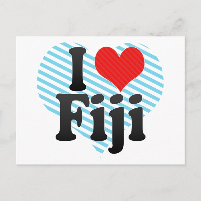 I Love Fiji Postcard (Front)