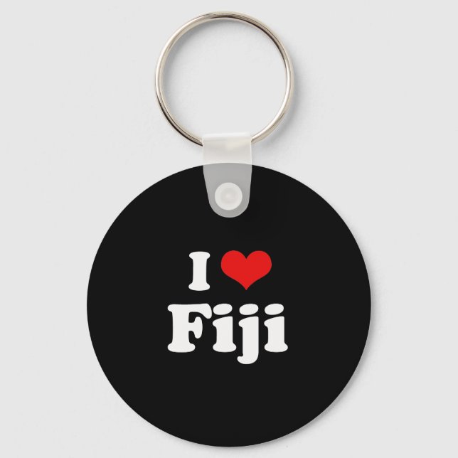 I Love Fiji Tshirt Keychain (Front)