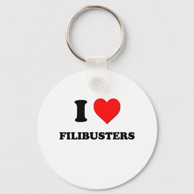 I Love Filibusters Keychain (Front)