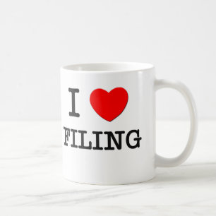 I Love Filing Coffee Mug