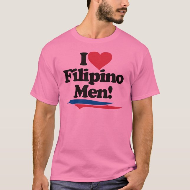 I Love Filipino Men T-Shirt (Front)