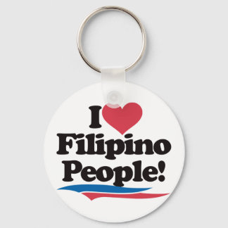 I Love Filipino People Keychain