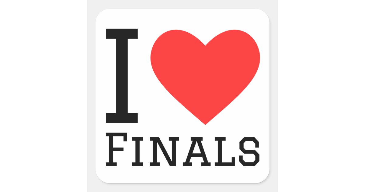 I love finals square sticker | Zazzle