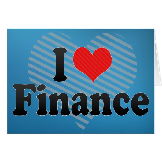 I Love Finance Cards (Front Horizontal)