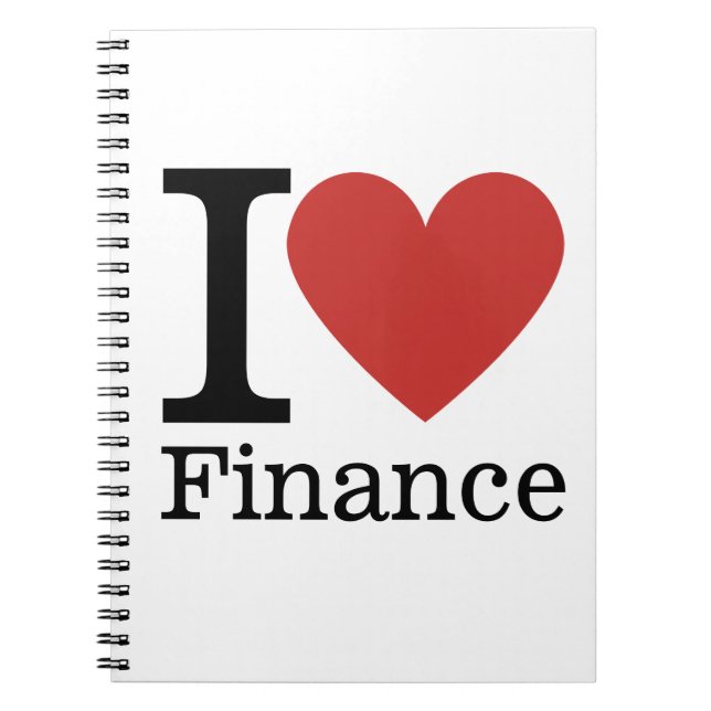 I ❤️ Love Finance - Finance Department - Notebook (Front)
