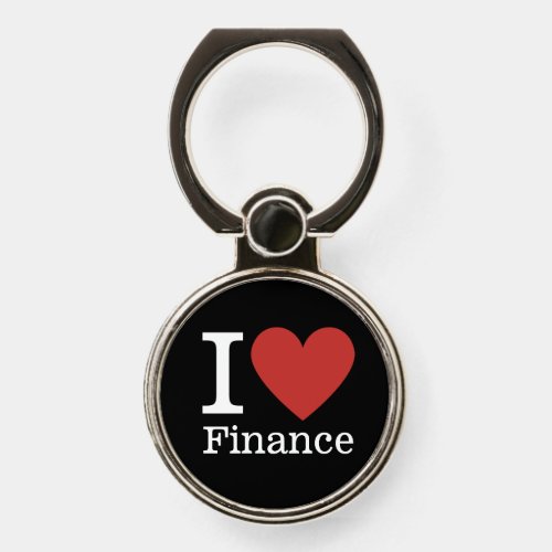 I âï Love Finance _ Finance Department _ Phone Ring Stand