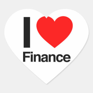 i love finance heart sticker