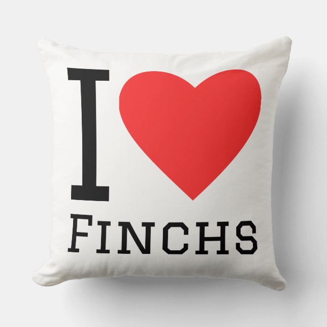 I love finchs throw pillow (Front)