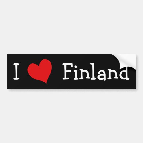 I Love Finland Bumper Sticker
